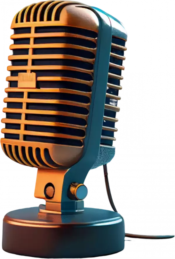 Metal Microphone On Stage